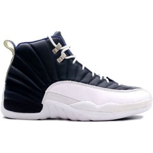 Chaussures Air Jordan 12 obsidian blanc French Bleu