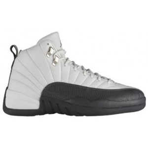 Air Jordan 12 Retro Blanc & Flint Grise metallic argent