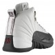 Air Jordan 12 Retro Blanc & Flint Grise metallic argent