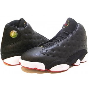 Basket jordan 13 en noir blanc et rouge