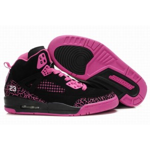 Nike jordan 3.5 Fille noir rose daim