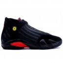 Basket chaussure jordan 14 noir et rouge