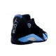 Basket chaussures air jordan 14 Noir University Bleu metallic argent