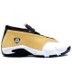 Des sneakers Air Jordan 14 Low Light Ginger noir blanc