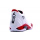 des chaussures Jordan air 14 blanc rouge noir