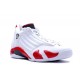 des chaussures Jordan air 14 blanc rouge noir