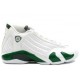 Basket chaussure nike air jordan 14 blanc Forest vert Light Graphite