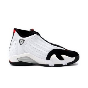 Des chaussure Air Jordan 14 blanc noir rouge