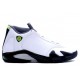 Chaussures Jordan 14 Retro blanc noir vert
