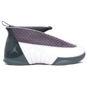 Chaussure Jordan 15 retro Flint Grey blanc 