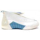 chaussures jordan 15 blanc columbia Bleu noir