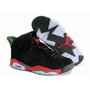 Air Jordan 6 retro noir rouges vert 