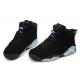 Chaussures air jordan 6 noir bleu