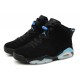 Chaussures air jordan 6 noir bleu