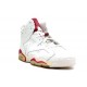 chaussures Jordan 6 retro blanc varsity rouge