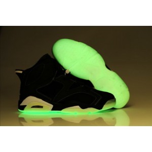 jordan neuf vi lakers noir glow in the dark