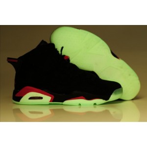 jordan 6 neuf glow in the dark noir rouge