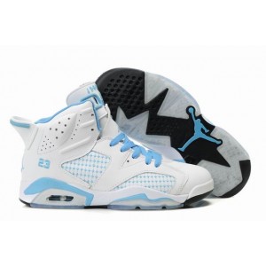 Air Jordan 6 neuf pour femme blanc bleu ciel