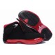 Air Jordan femme 18 noire rouge en daim