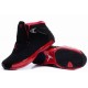 Air Jordan femme 18 noire rouge en daim