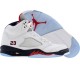 Air Jordan 5 blanches Rouge Midnight marine