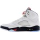 Air Jordan 5 blanches Rouge Midnight marine