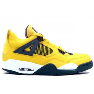 Air Jordan Retro 4 tour jaune bleu foncé