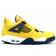 Air Jordan Retro 4 tour jaune bleu foncé