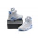 Nouvelle Air jordan 6 femme blanc bleu