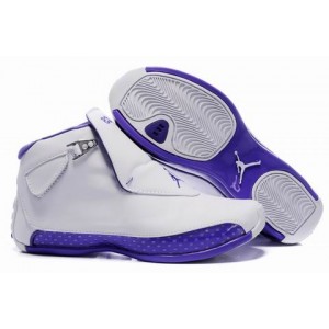 Chaussure air jordan 18 femme blanc violet