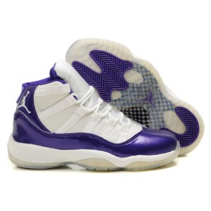 chaussure air jordan 11 pour femme blanc violet