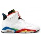 Air Jordan 6 filles Olympic blanc rouge bleu