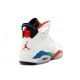 Air Jordan 6 filles Olympic blanc rouge bleu
