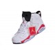 air jordan 6 femme blanc rouge