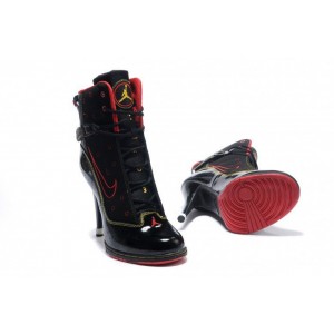 jordan a talon pour femme noir jaune rouge