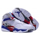 Air Jordan 8 femme blanches bleu rouge