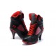 jordan 4 a talon pour femme noir rouge