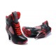 jordan 4 a talon pour femme noir rouge