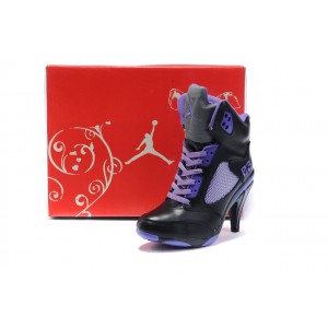 talon air jordan 5 noir violet