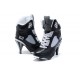 air jordan 5 femme talons noir et blanc