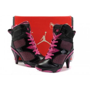 jordan a talon noir et rose pas cher