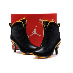 jordan 9 talon femme noir jaune