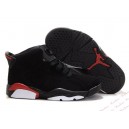 Jordan 6 en daim noir rouge enfant