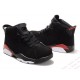 Jordan 6 en daim noir rouge enfant