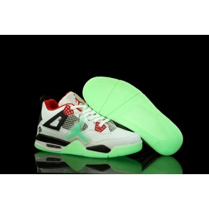 Jordan 4 blanc et rouge glow