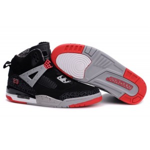 Basket Jordan Spizike noire rouge ciment