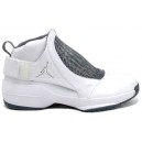 Jordan 19 retro blanc Chrome Flint Gris