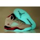 Nike Jordan 5 glow blanc rouge noir