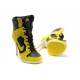 nike talon haut noir jaune