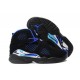 des Jordan 8 enfant noir bleu en daim